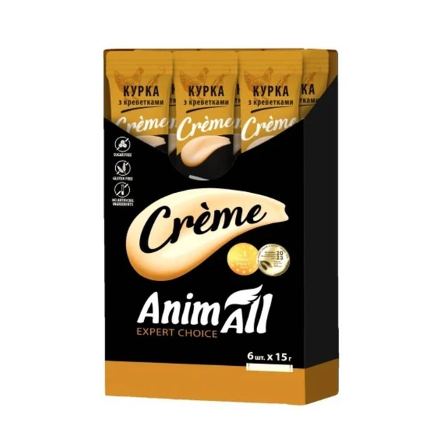 AnimAll Сrme для котів зі смаком курки з макреллю, 15 г 1 шт