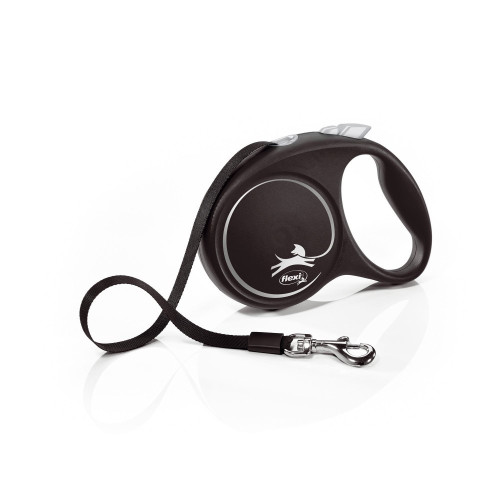 Flexi Рулетка -повідець Black Design M стрічка 5м 25кг зелений