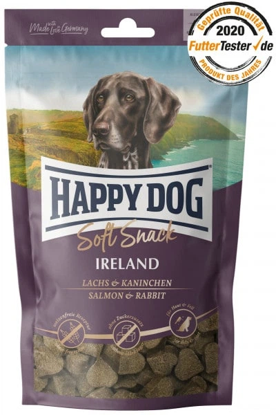 HAPPY DOG SoftSnack Ireland мякі закуски для собак середніх та великих порід з лососем та кроликом 100 гр