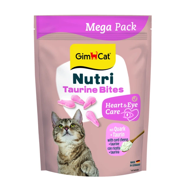GimCat Вітаміни NUTRI TAURINE BITES CURD CHEESE для котів із сиром і таурином 1 пак
