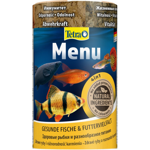 Корм сухий Tetra Menu для тропічних акваріумних рибок в пластівцях 100 мл Арт724334
