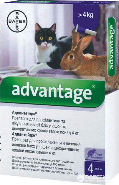 Elanco Адвантейдж д/котов №80 от 4кг