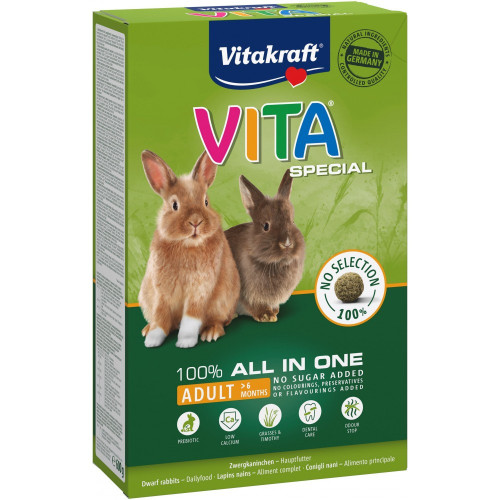 Корм Vitakraft для гризунів та кроликів 600 гр