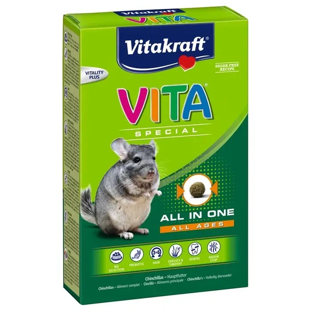 Корм Vitakraft для декоративних шиншил 600 гр