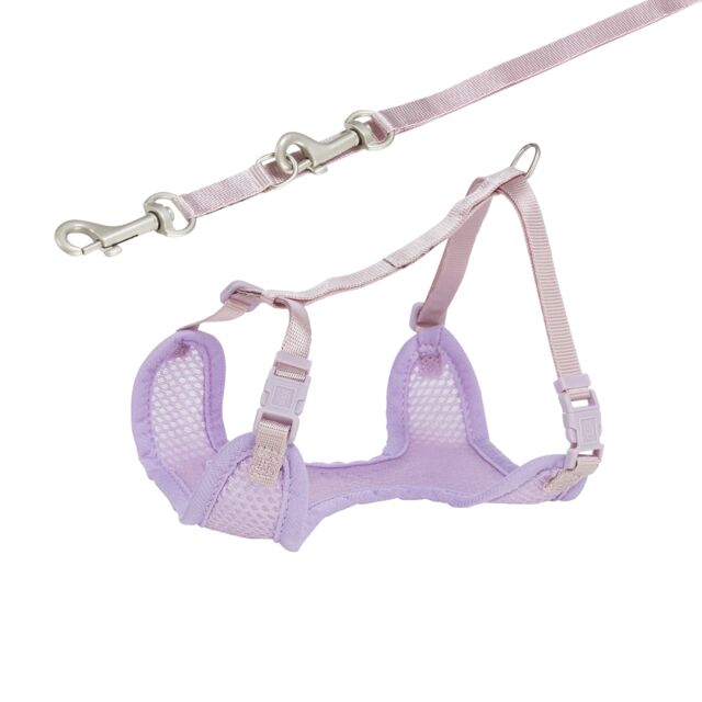 Шлея з повідцем Trixie для цуценят S–M 26–34 см х 10 мм 2,00 м світло-бузковий Арт15564