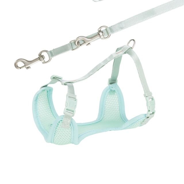 Шлея з повідцем Trixie для цуценят S–M 26–34 см х 10 мм 2,00 м м'ятний Арт15565