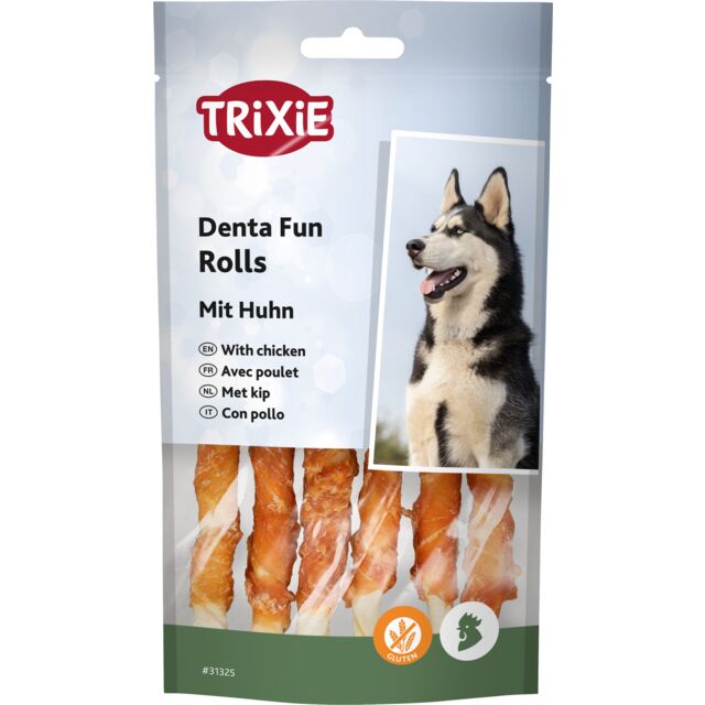 Паличка Trixie для чищення зубів Denta Fun натуральна шкіра 12см 70г