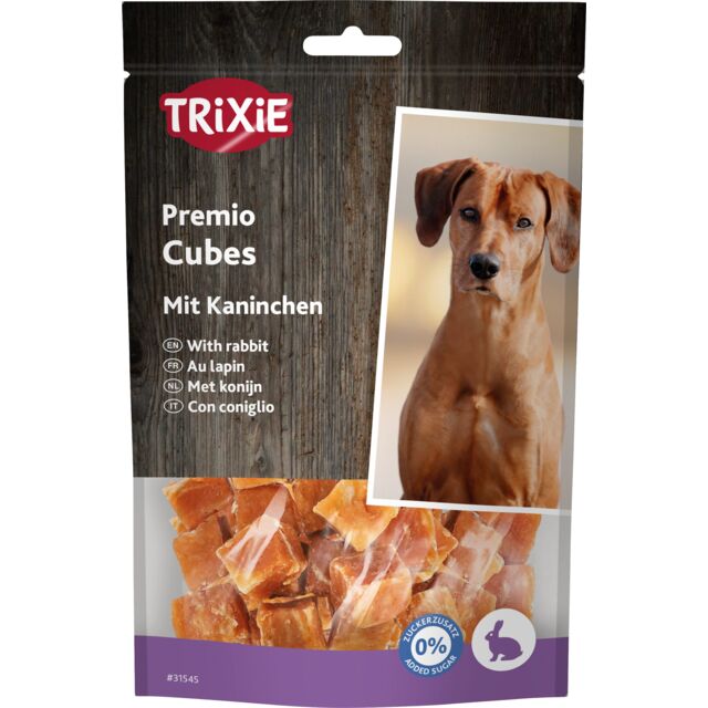 Ласощі Trixie для собак Преміо Rabbit Cubes шматочки із кроликом 100г арт.31545