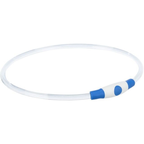 Нашийник Trixie Flash Light Ring USB для собак мигаючий силіконовий синій розмір S–M 40 см/8 мм арт.12664