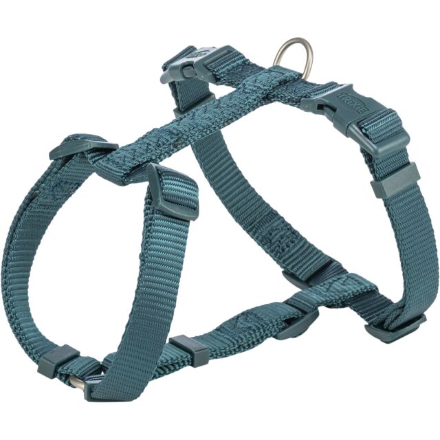 Шлея Trixie Premium H-harness для собак темний синьо-зелений S–М 42–60 см 15 мм арт.203332