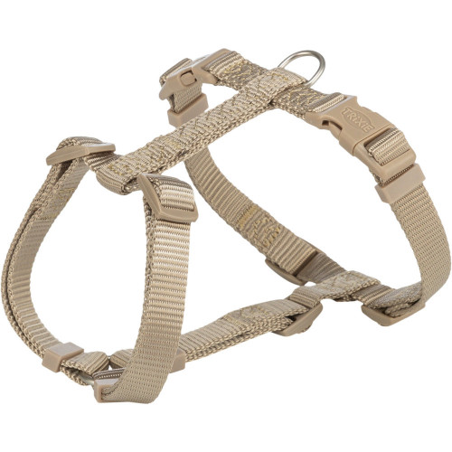 Шлея Trixie Premium H-harness для собак XXS–XS 20–32 см 10 мм пісочна арт 204836