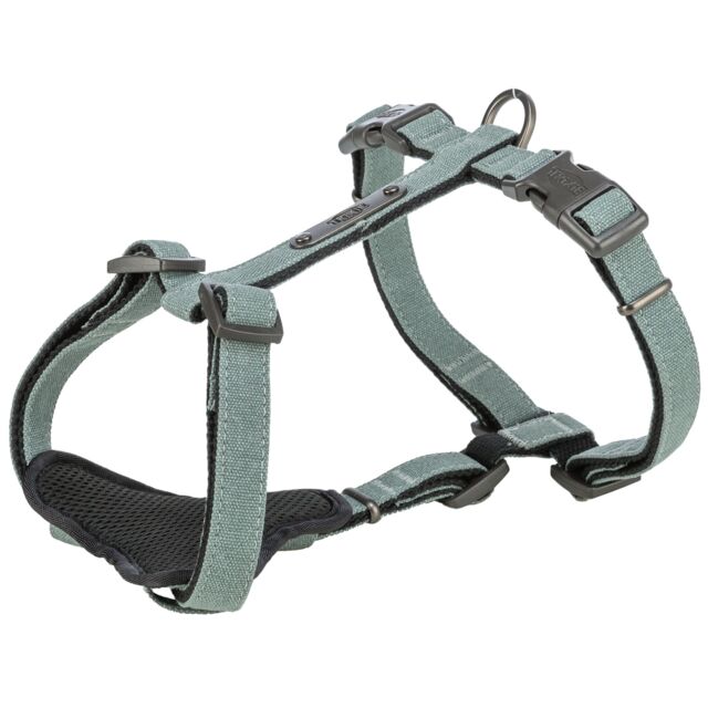 Шлея Trixie CityStyle H-harness для собак бавовна XS–S 30–44 см 10 мм світло-зелена арт 1969616