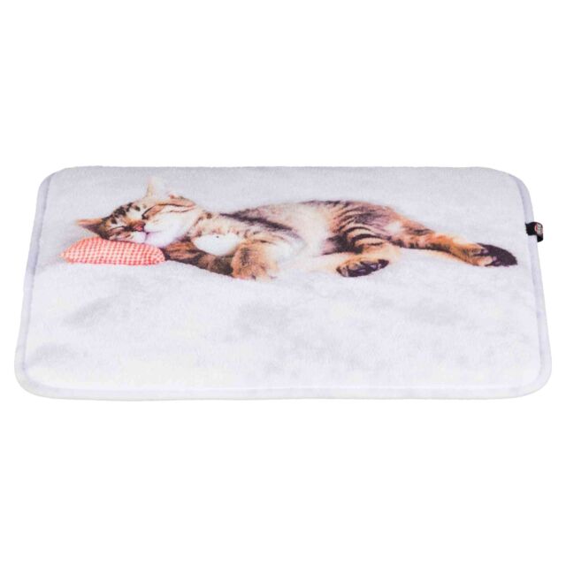 Лежак Trixie для котів Nani плюшевий сірий з кішкою 40*30см арт.37126