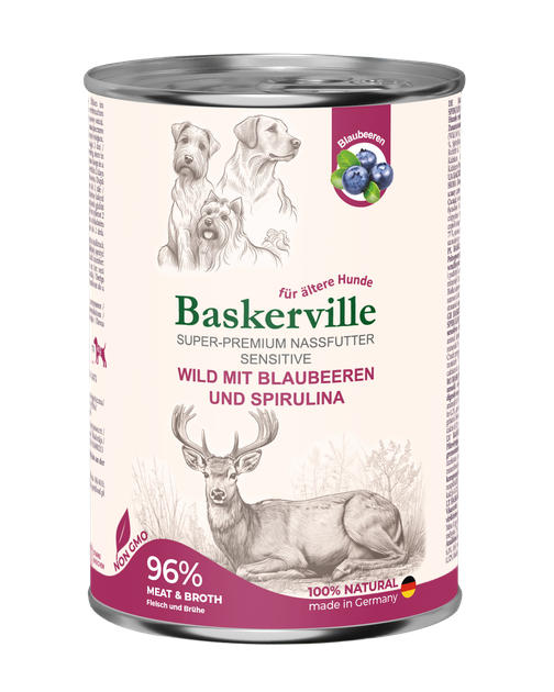Baskerville для собак оленина с черникой 400 гр