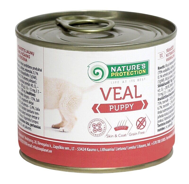 Nature's Protection Puppy Veal – Консервований корм з м'ясом телятини для цуценят 200 г