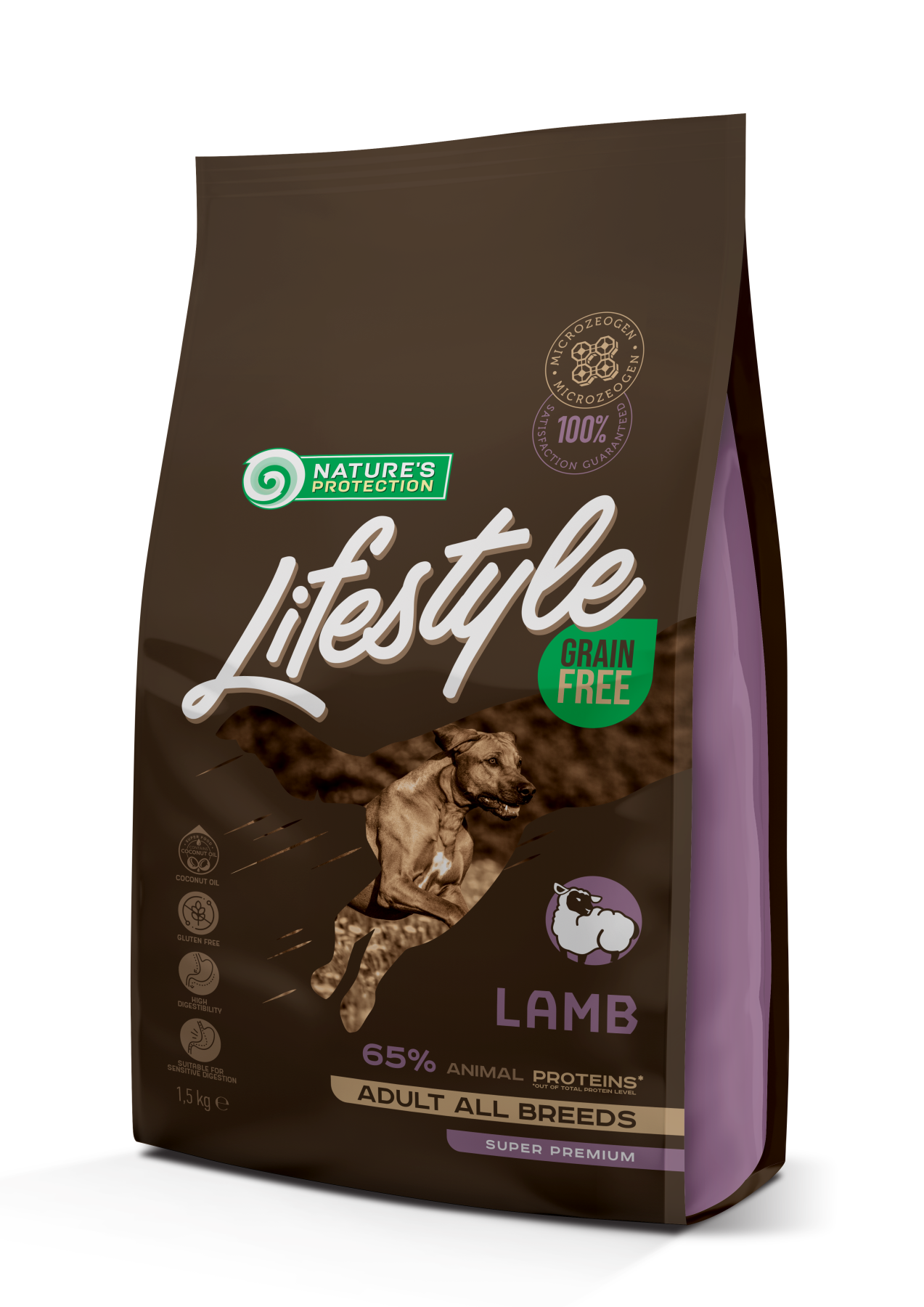 Natures Protection ADULT для белых собак мини с белой рыбой 1.5 kg