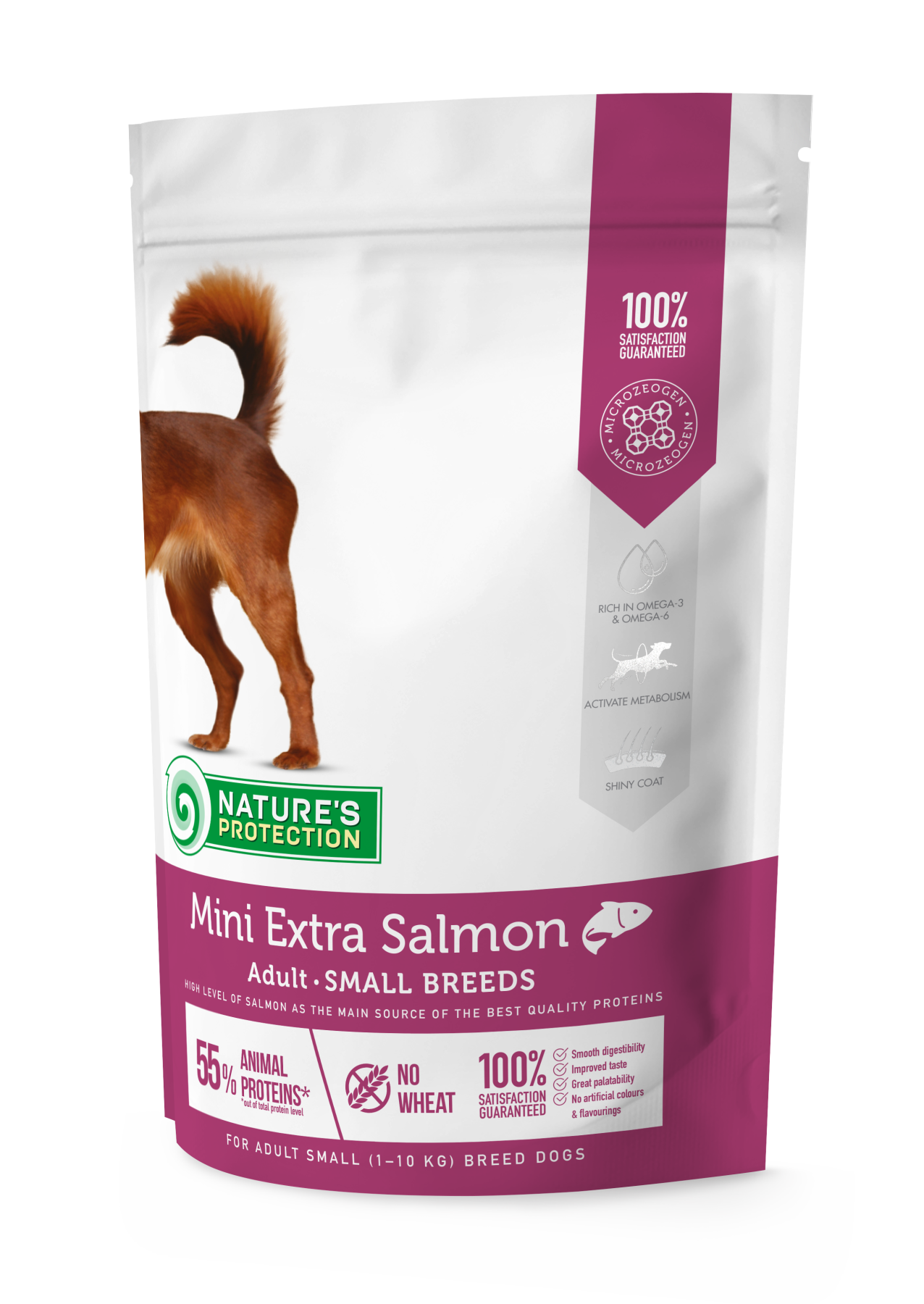 Natures Protection mini extra корм для собак малич пород з лососем 7.5 кг