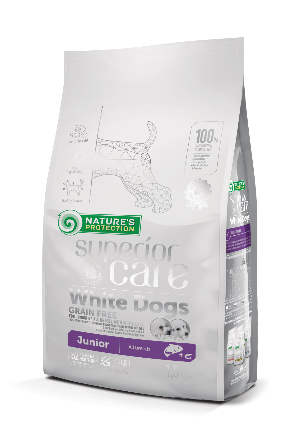 Natures Protection корм для котів з оселедцем з білим хутром 400 гр