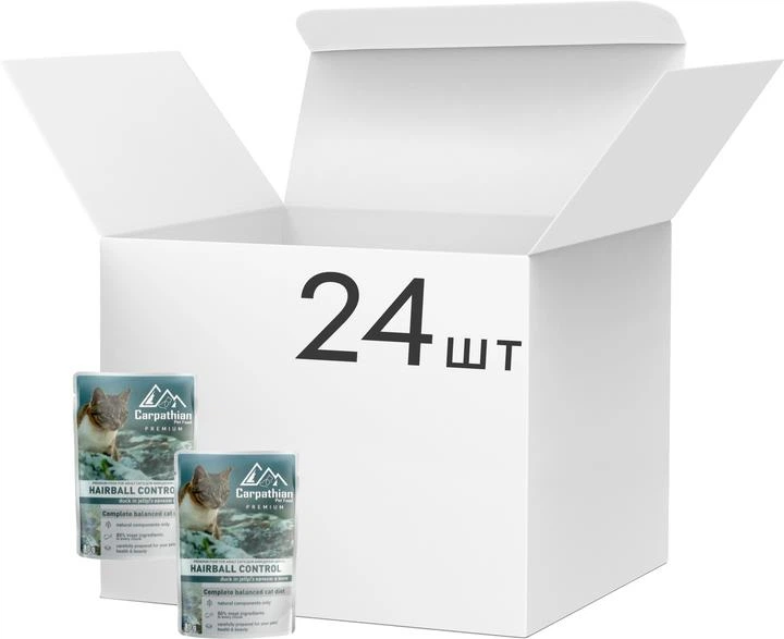 Carpatian Pet Food для котів Hairball Control качка в желе 80 гр