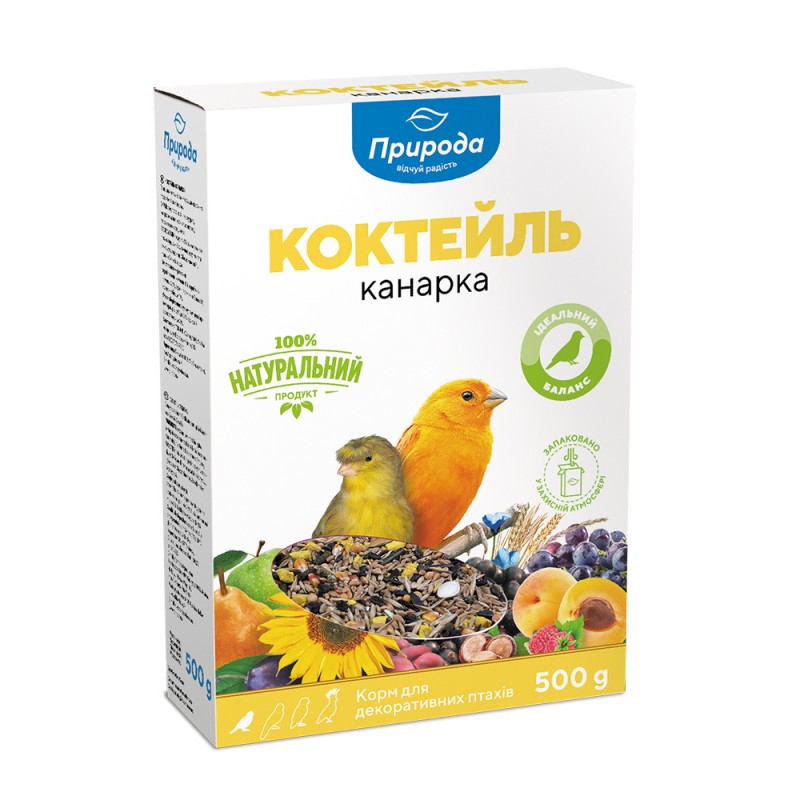 Корм Природа Коктейль для птахів Канарка 500г