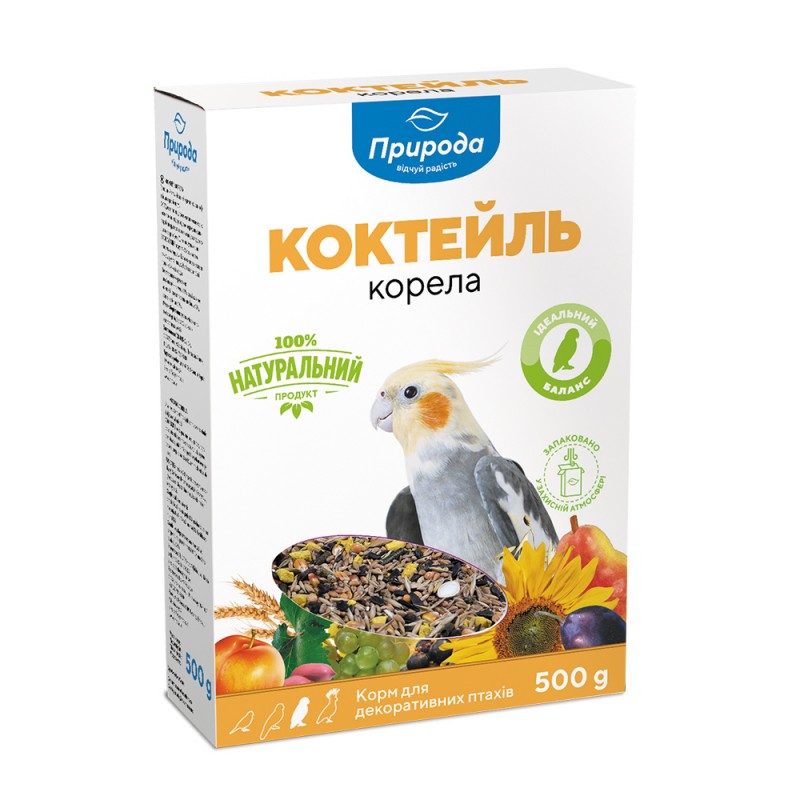 Корм Природа для середніх попуг Корела 500 г