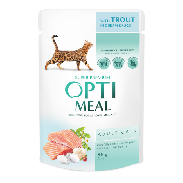 Opt+Пауч кот форель.крем соус 85г