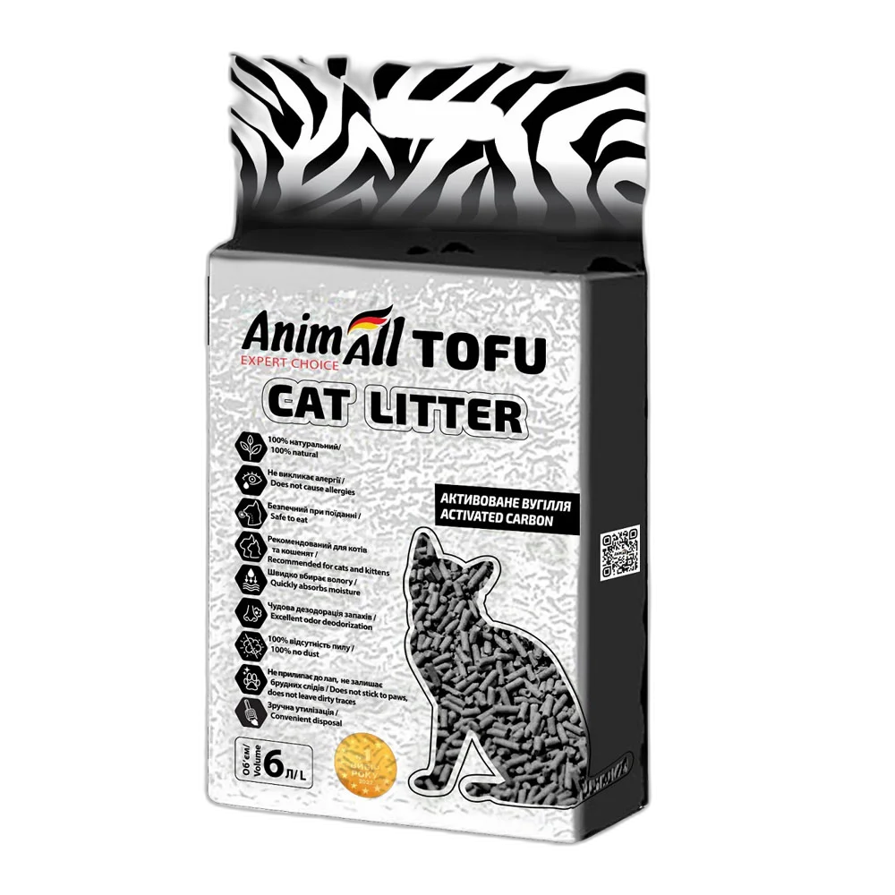 TOFU Наповнювач АнімАлл з активованим вугіллям 2,6кг/6 літрів