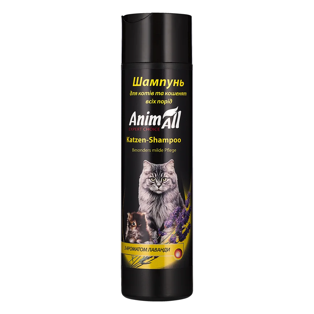 AnimAll Шампунь для котів/кошенят усіх порід з ароматом лаванди, 250 мл