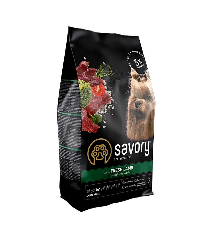 Savory Small Breeds rich in Fresh Lamb 3 kg