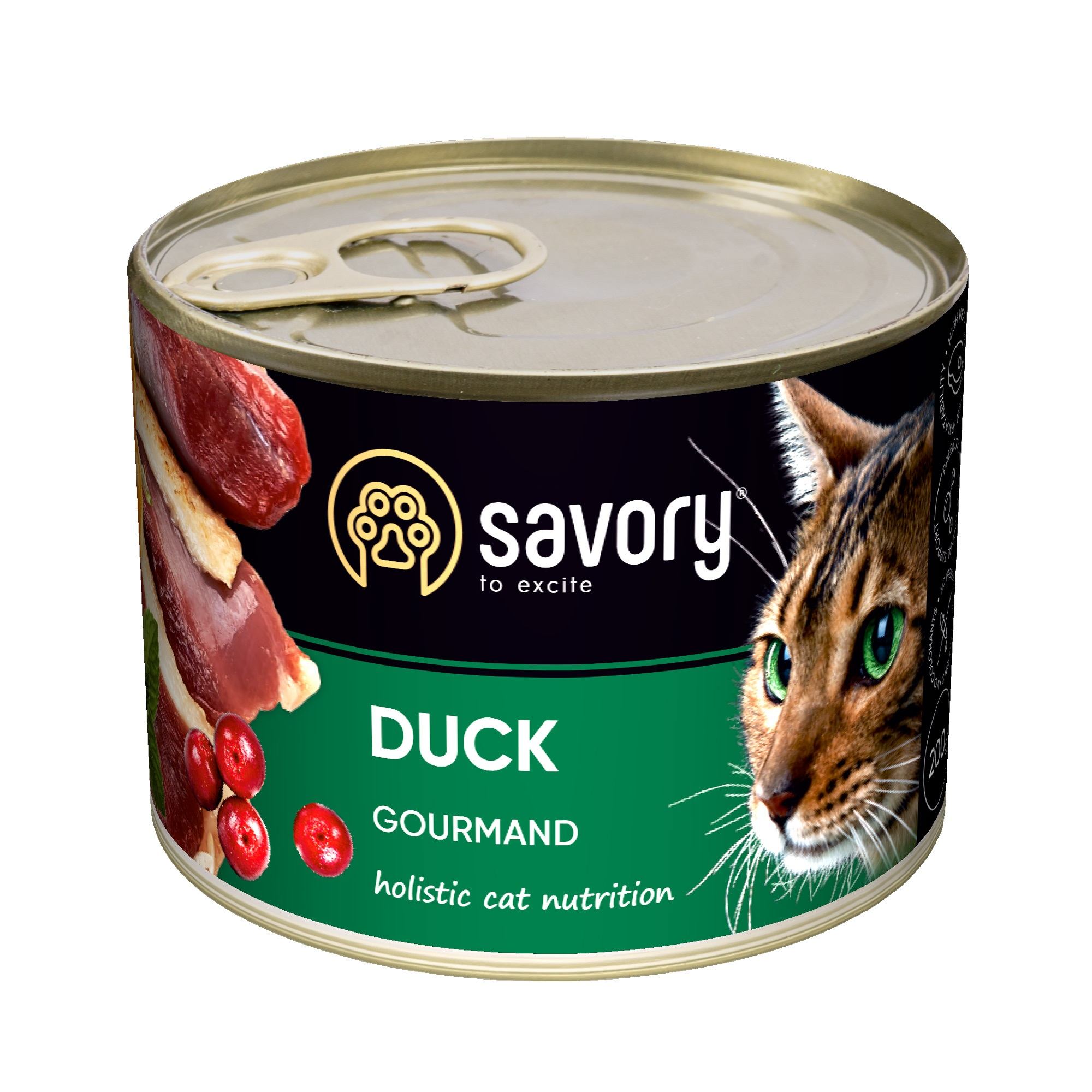 Savory Cat Can Adult для привередливых котов Утка k 200g