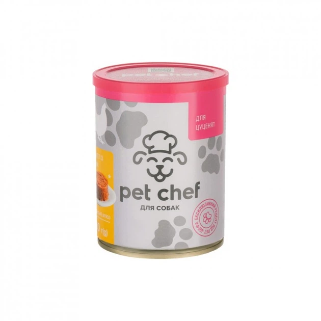 Pеt Chef пашет мясний з куркою для цуценят 360 г