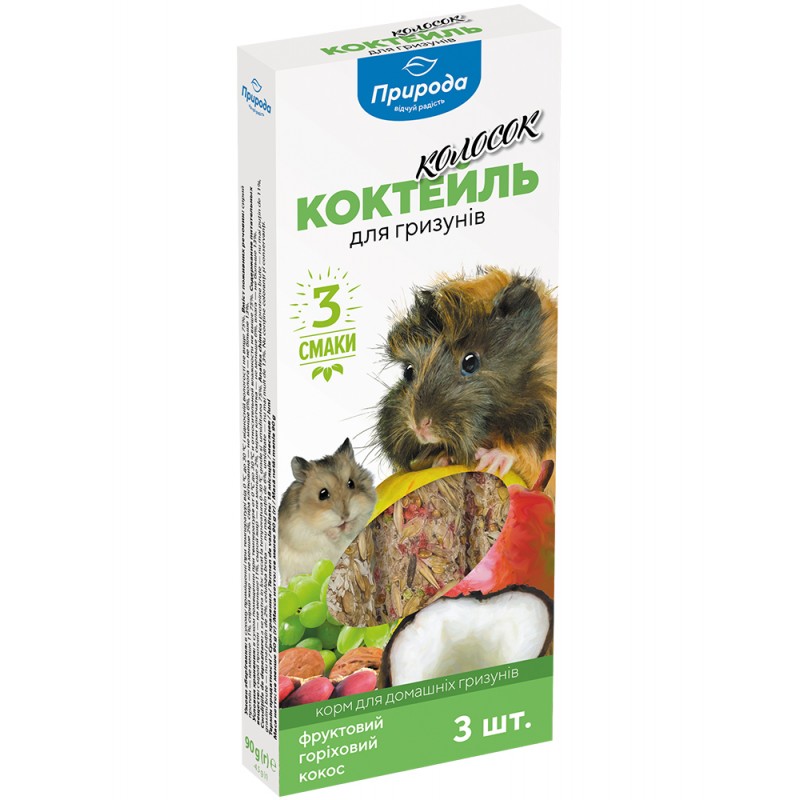 Лакомства Д/Гриз. Природа Колос фрук-орехи-кокос 90 гр
