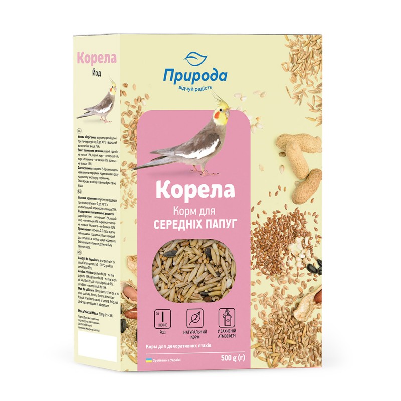 Природа корела йод корм для папуг 500гр