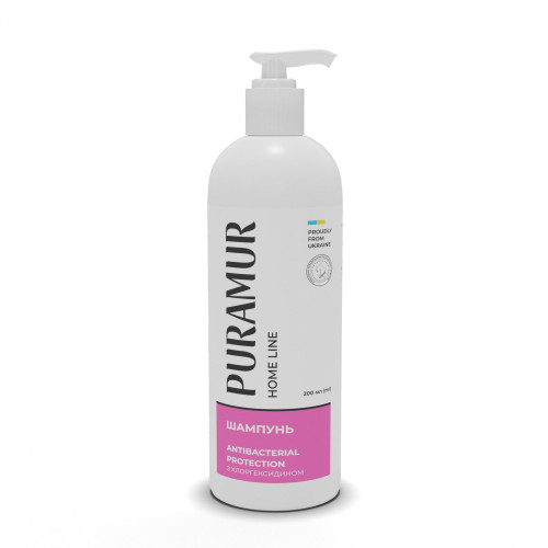 Шампунь Puramur з хлоргексидином Antibacterial Protection 200мл