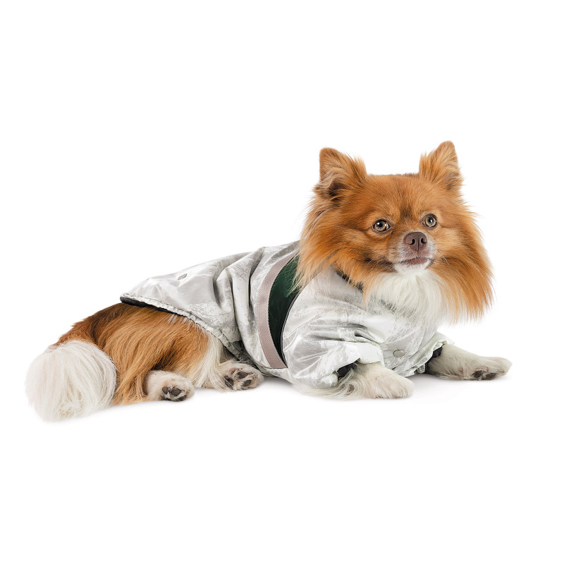Куртка для собак Bony Pet Fashion, М білий, зелений PR244291