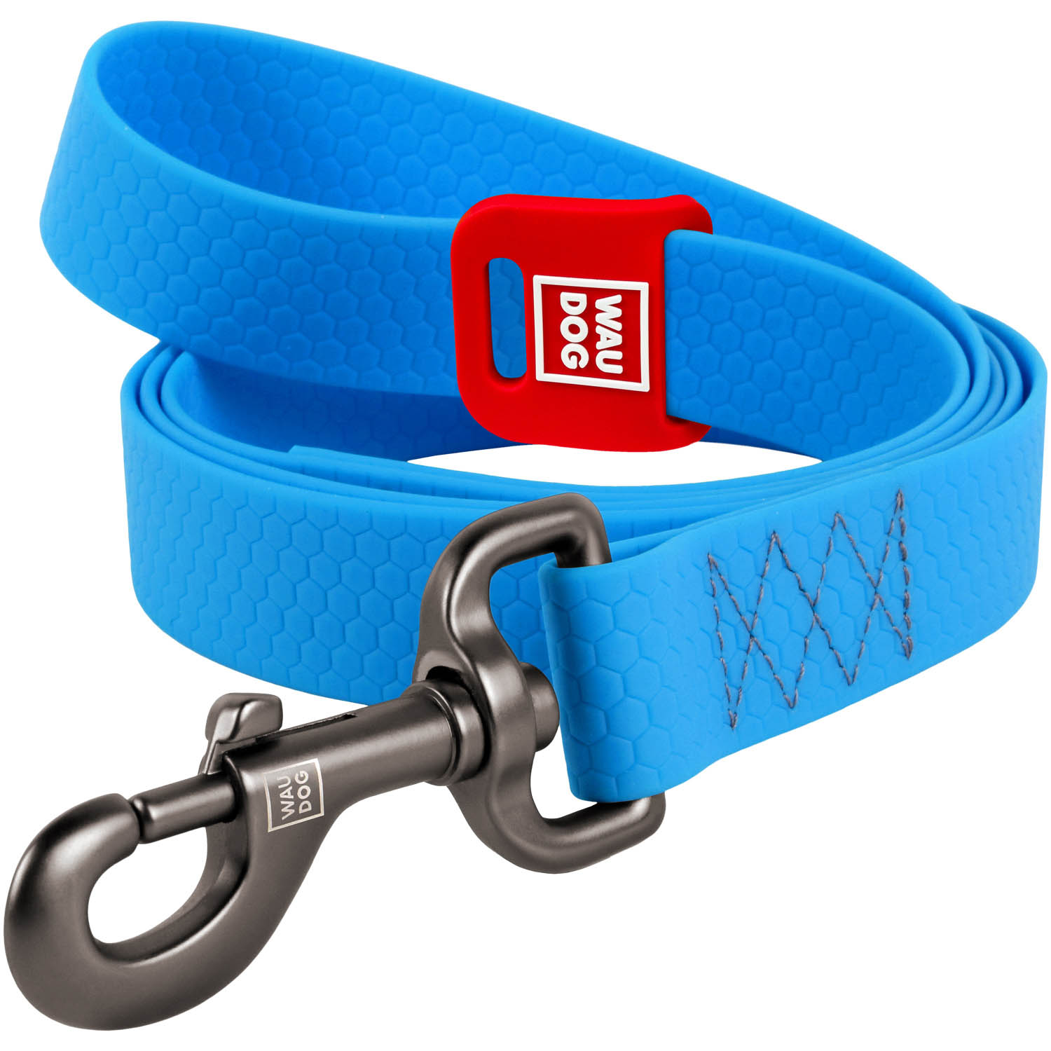Повідець для собак водостійкий WAUDOG Waterproof, S, Ш 15 мм, Д 305 см блакитний