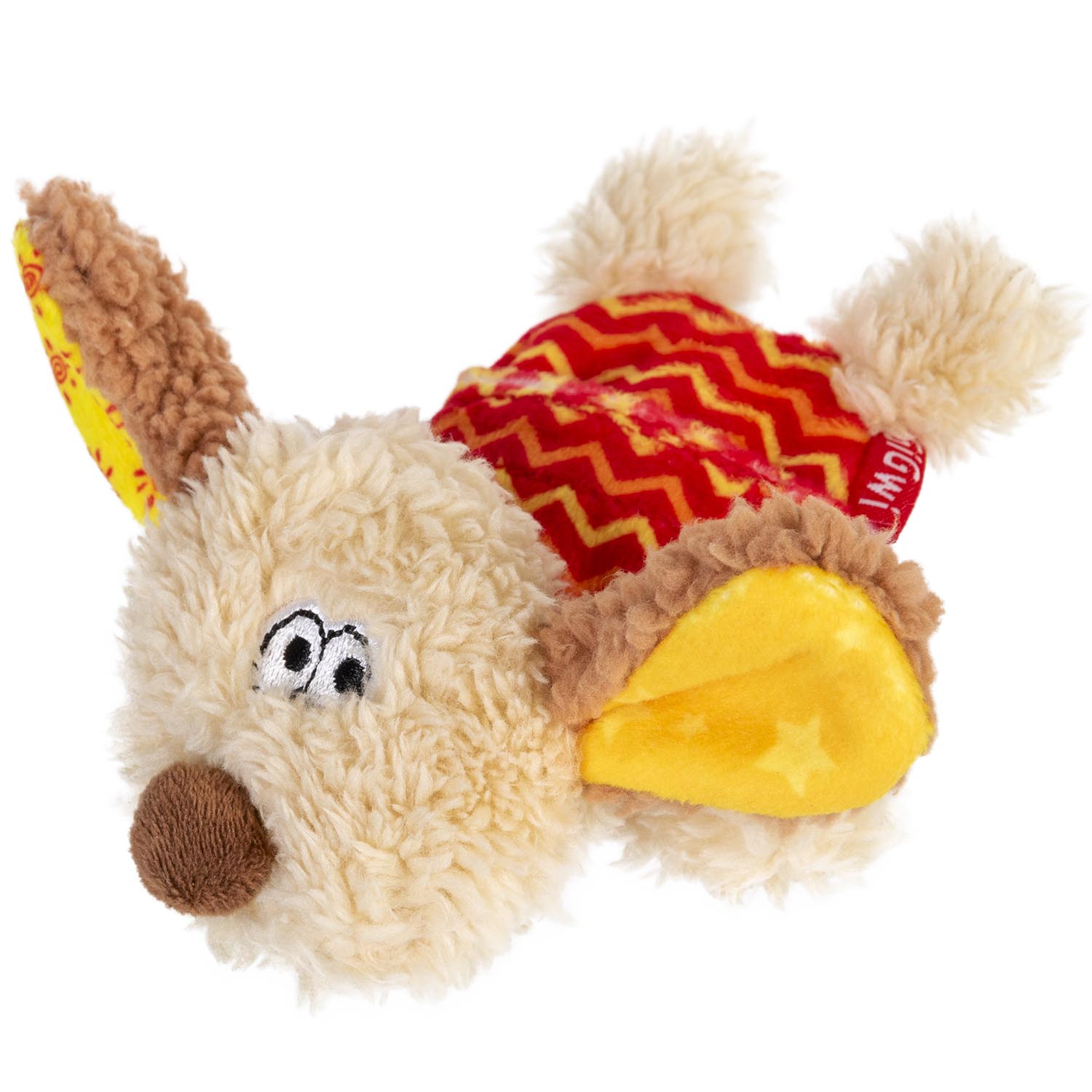 Іграшка для собак Собачка з пищалкою GiGwi Plush Friendz, текстиль, пластик, 13 см
