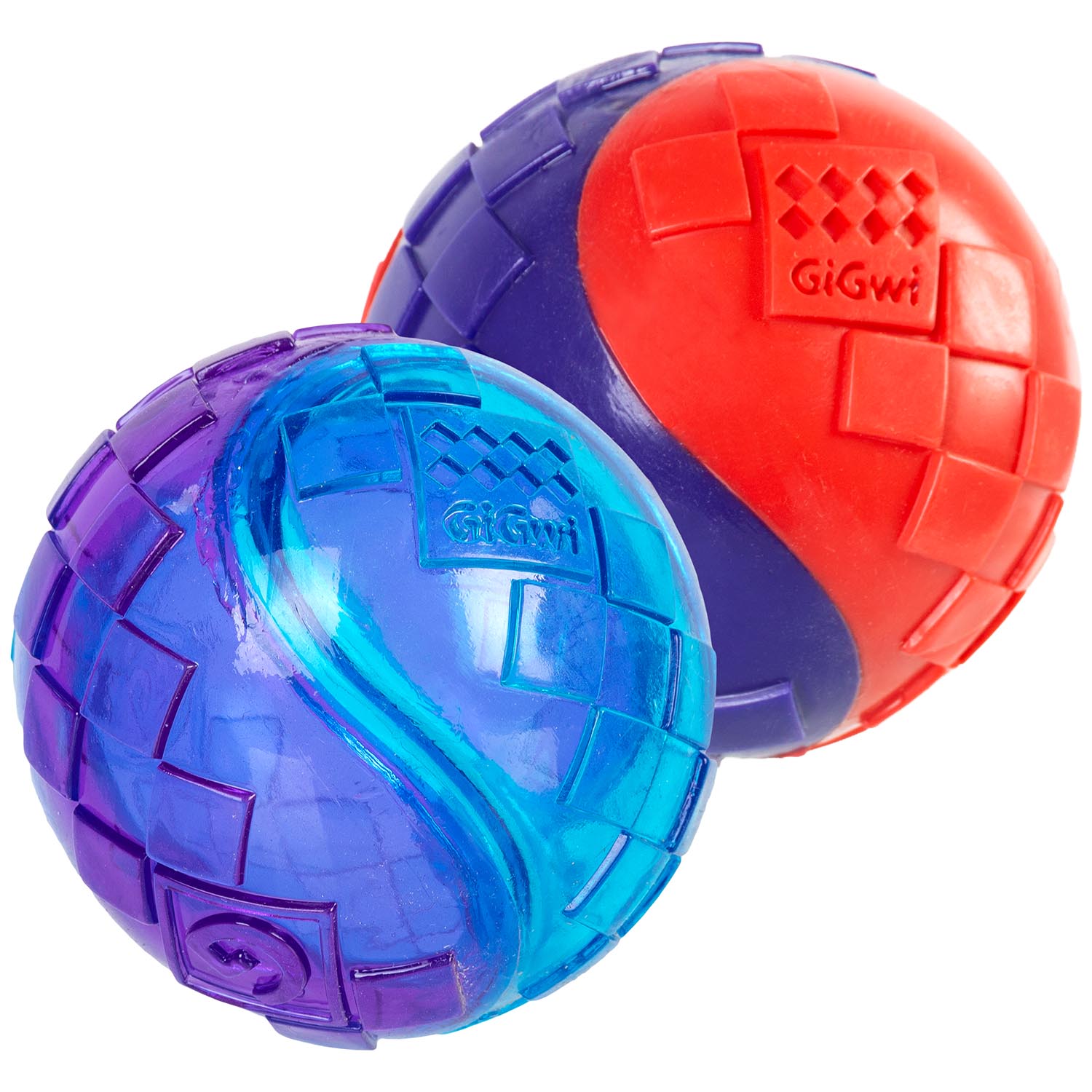 Іграшка для собак Два м'ячі з пищалкою GiGwi BALL, гума, 6 см