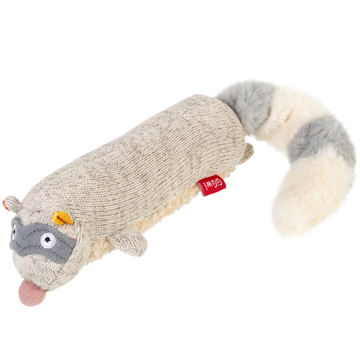 Іграшка для собак Єнот з пищалкою GiGwi Plush Friendz, текстиль, 17 см