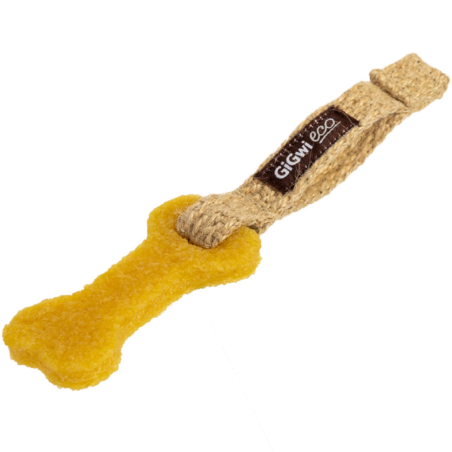 Іграшка для собак Маленька кістка GiGwi Gum Gum, екогума, джут, 9 см