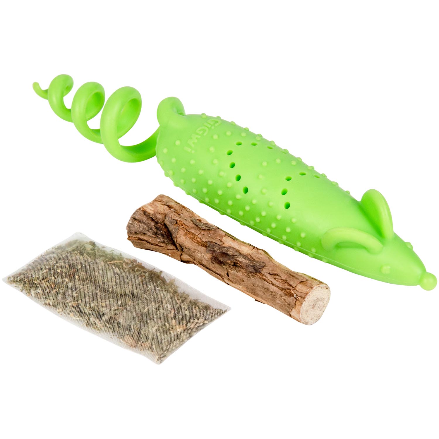 Іграшка для котів Мишка гумова GiGwi Refiliable Catnip, гума, 16,5 см