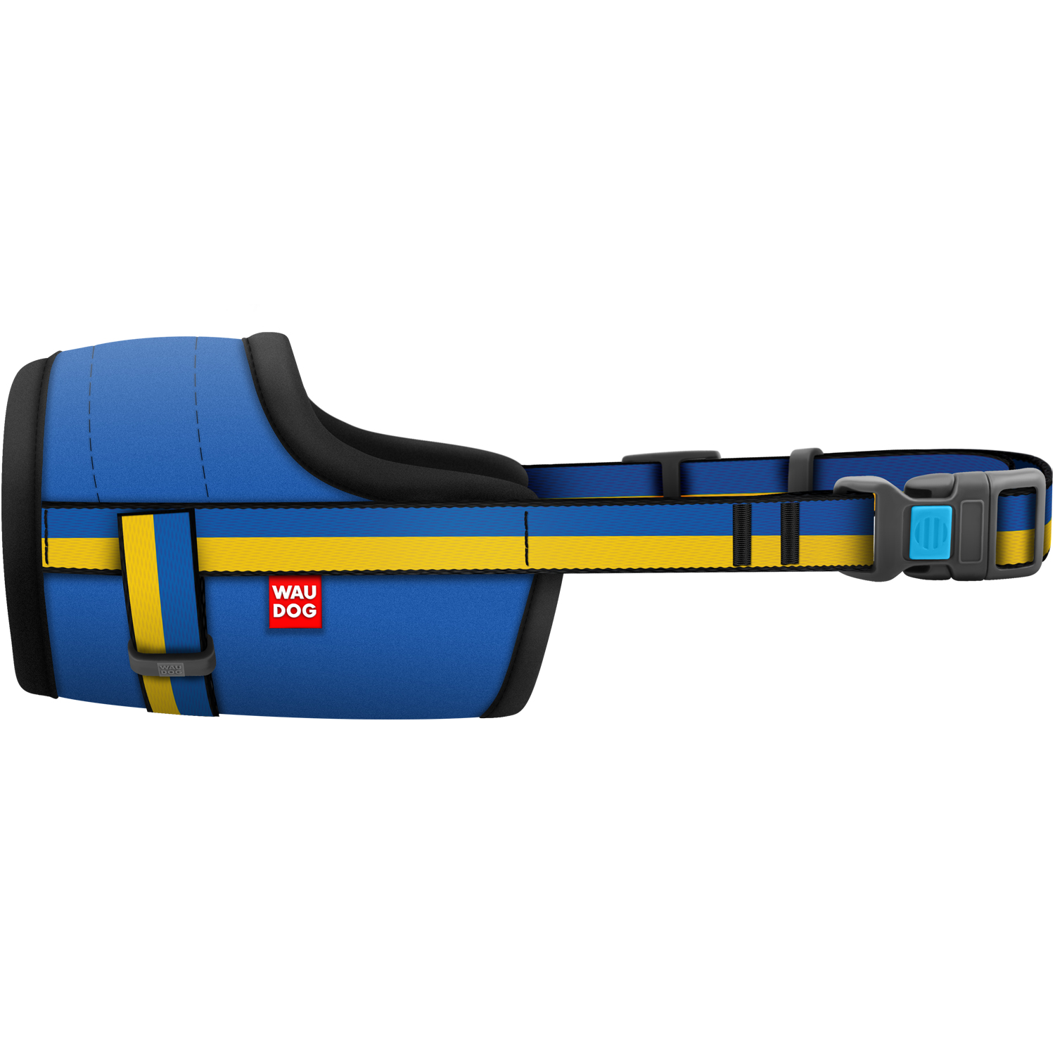 Намордник для собак WAUDOG Nylon, малюнок "Colors of freedom", пластиковий фастекс, розмір M, О 19-26 см