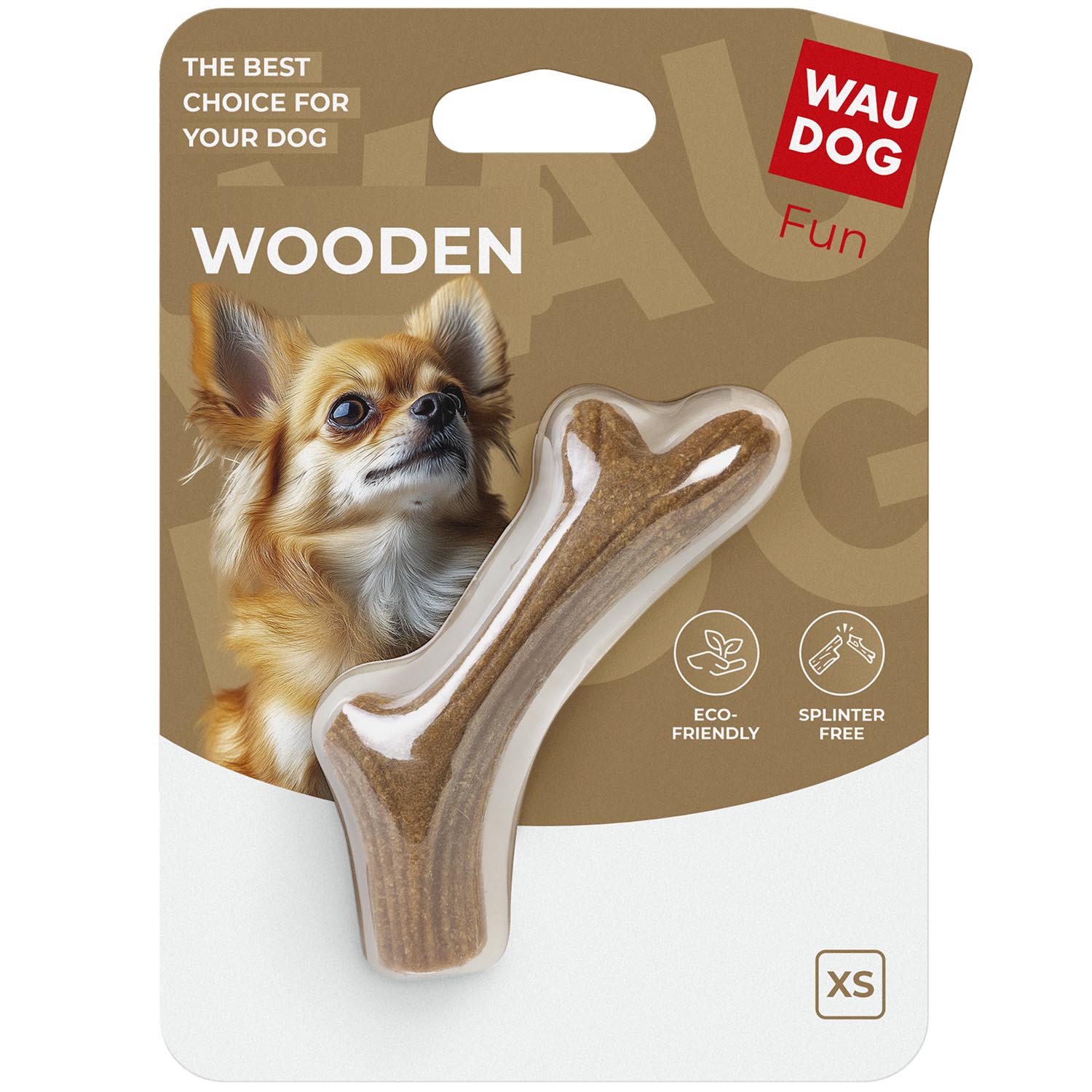 Іграшка для собак WAUDOG Fun Wooden Ріг, XS, 10 см