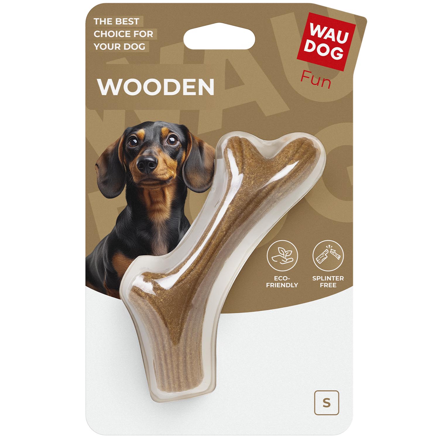 Іграшка для собак WAUDOG Fun Wooden Ріг, S, 14 см