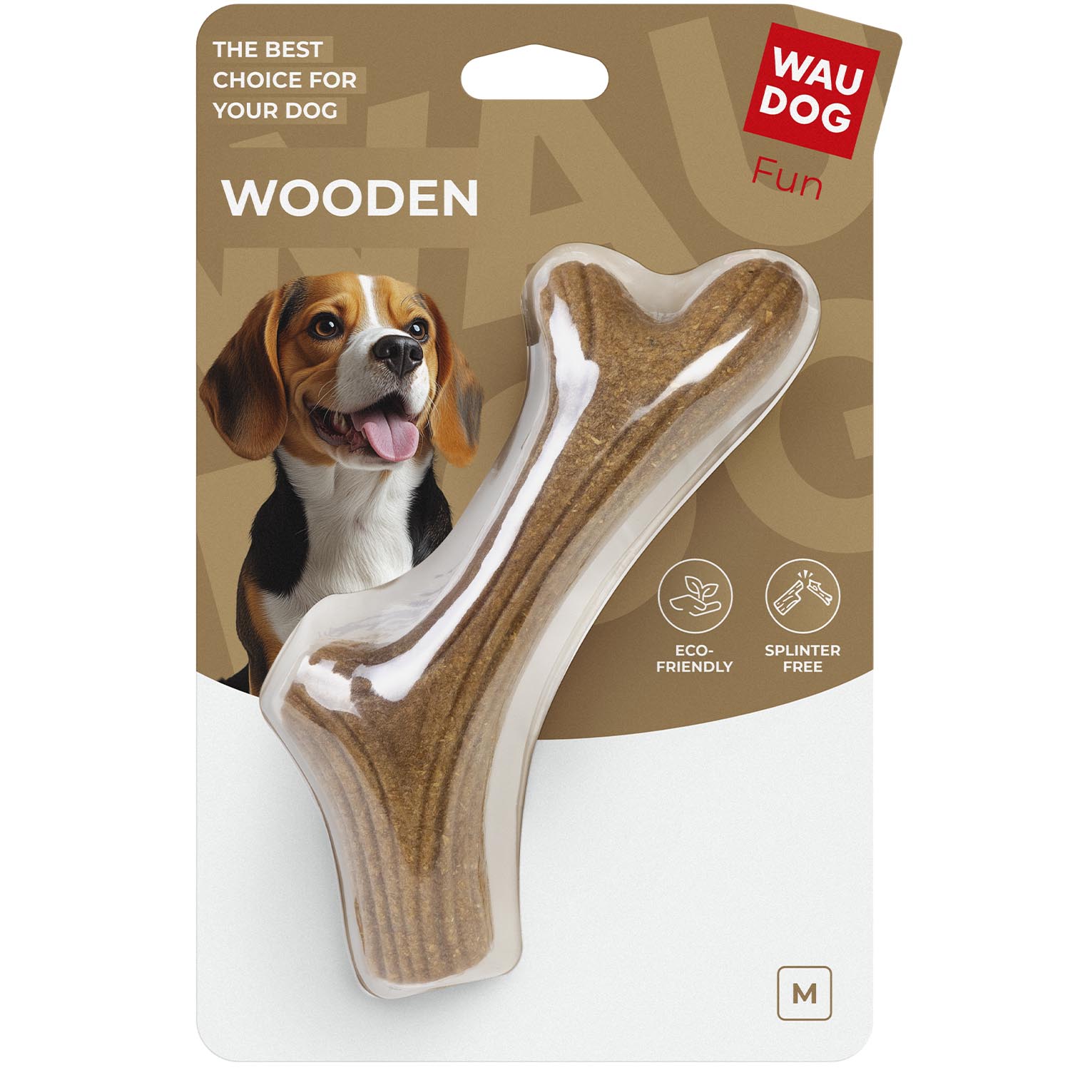 Іграшка для собак WAUDOG Fun Wooden Ріг, M, 19 см