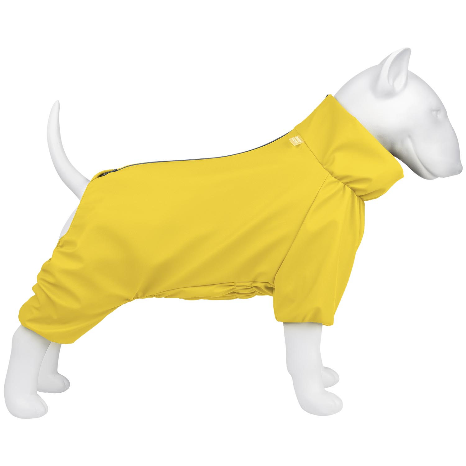 Дощовик для собак WAUDOG Clothes, водонепроникний, S32, В 47-50 см, С 35-38 см, жовтий