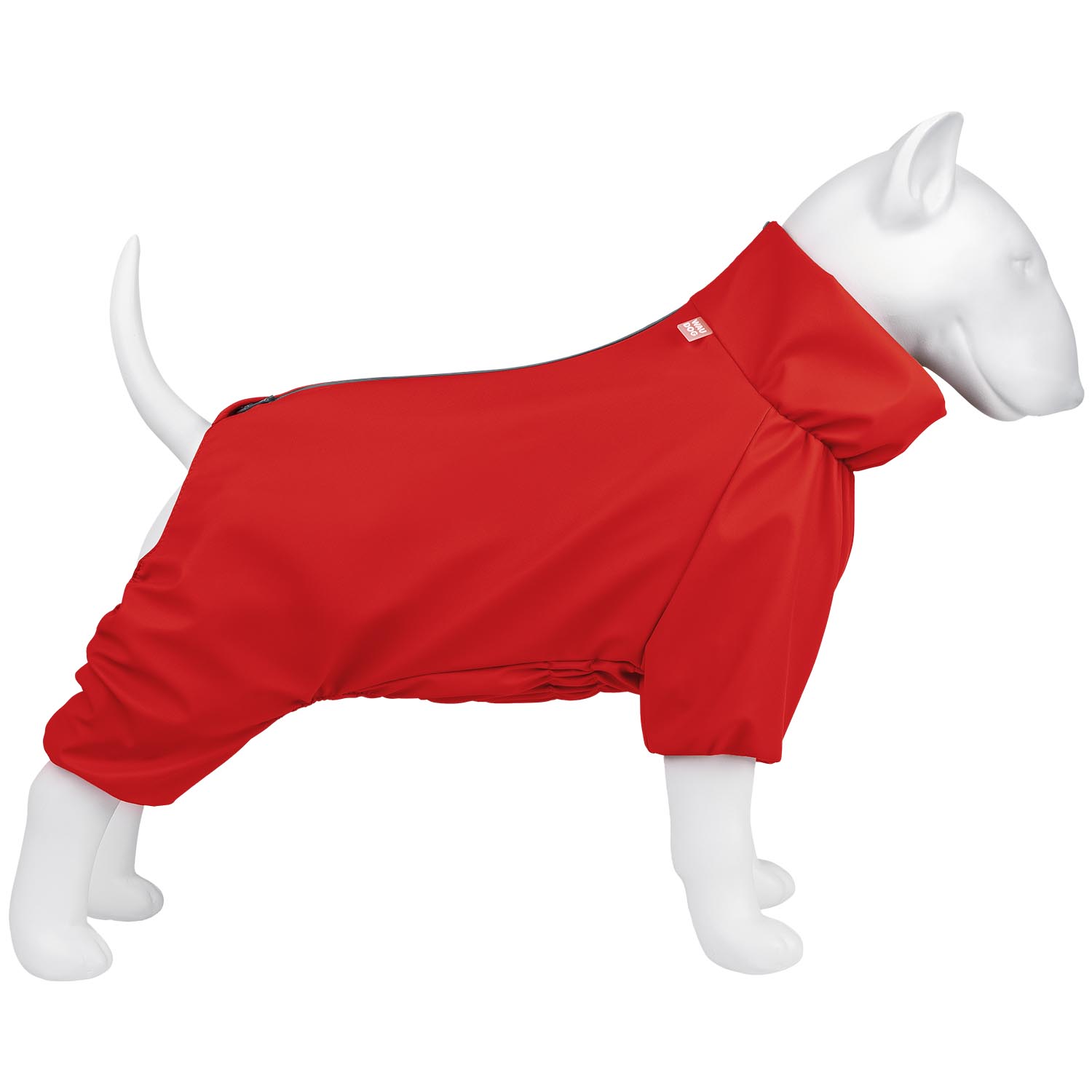 Дощовик для собак WAUDOG Clothes, водонепроникний, XS25, В 36-38 см, С 26-28 см, червоний