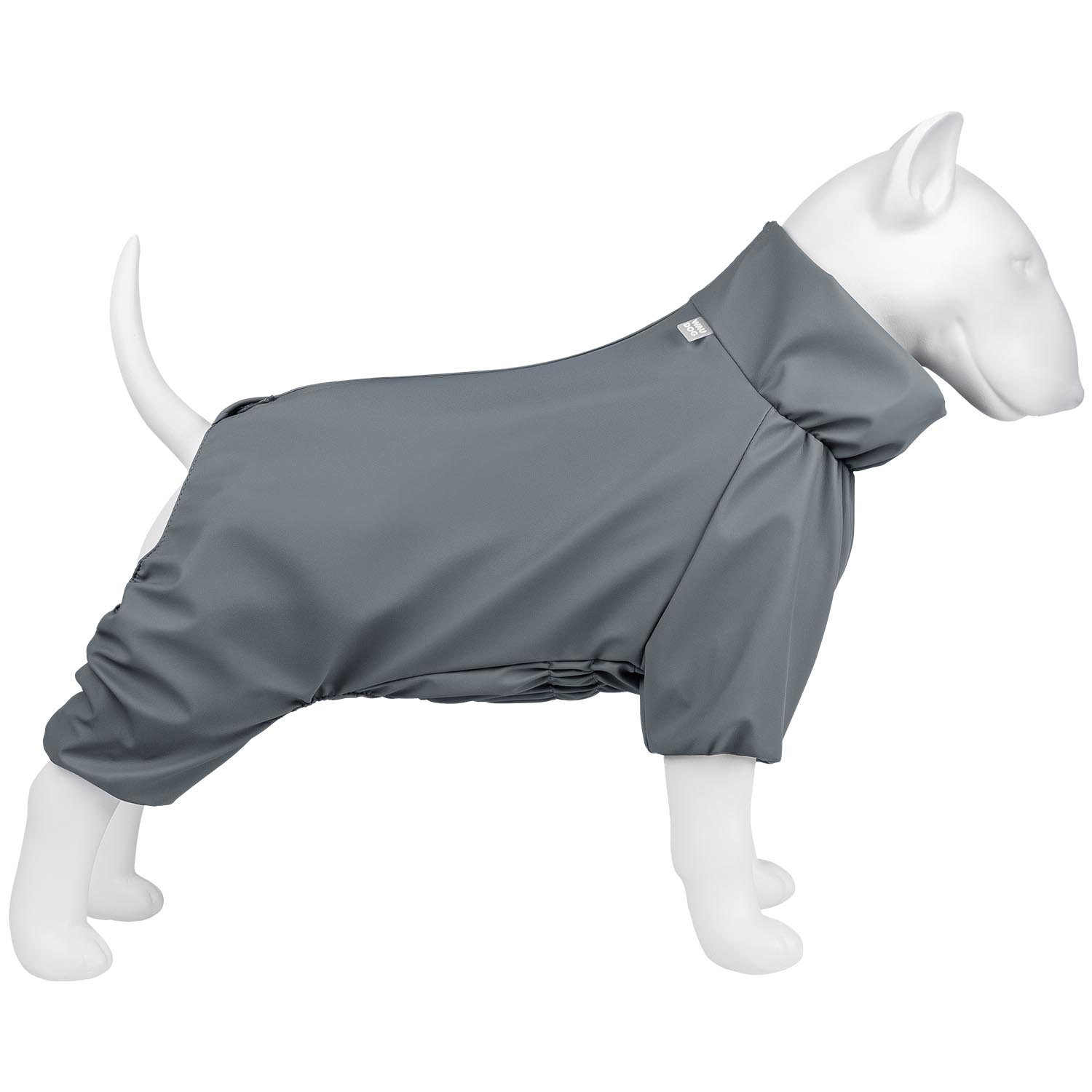 Дощовик для собак WAUDOG Clothes, водонепроникний, L55, В 77-79 см, С 50-55 см, сірий