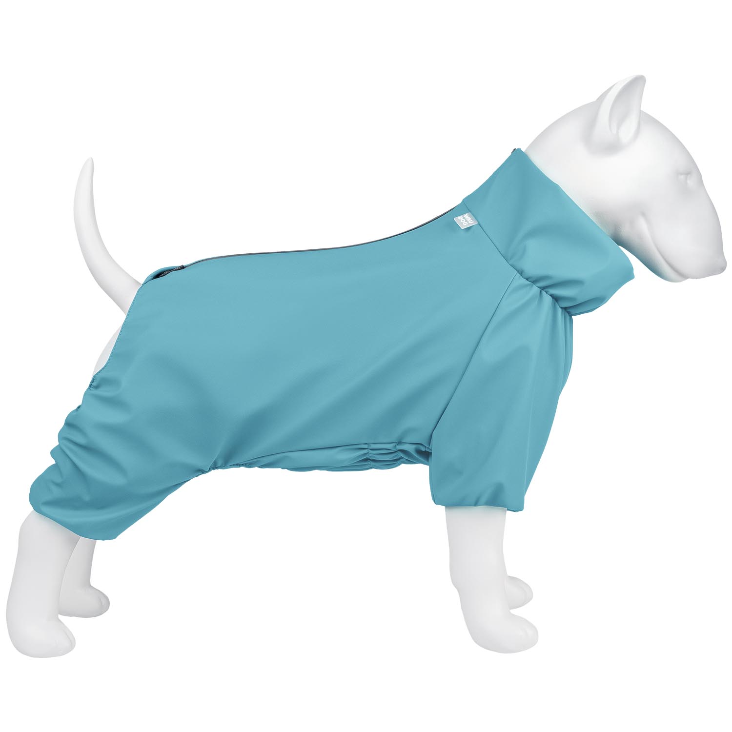 Дощовик для собак WAUDOG Clothes, водонепроникний, XS25, В 36-38 см, С 26-28 см, блакитний