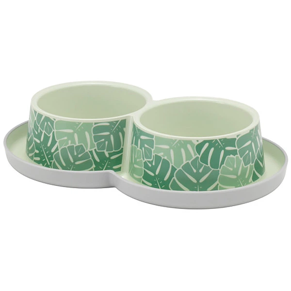 Moderna Double Trendy Dinner Eden миска подвійна для котів 2X350 мл, світло-зелений